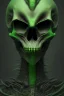 Placeholder: green alien, head, evil, black eyes, weapons, blood, 8k, finely detailed, photo realistic, HR Giger style skull head