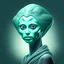 Placeholder: portrait of a young alien woman