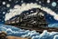 Placeholder: Vintage poster a painting of a old steam train traveling through the night sky, starry-night, mind-bending digital art, anime artwork, slicing the air. pop surrealism, dmt waves, a painting of white silver, realistic sky, artstatiom, extended art, swirly, endless night, crossing the blue horizon. hyperrealism mixed with 2d, Bold colors, Stylized portraits, Famous faces, Pop art still life, Pop art landscapes. delicate face, facial details, confident soft impressionist perfect composition, Shar