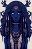 Placeholder: artwork, comic style, dark blue, a wild people tribe