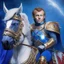 Placeholder: portrait President Macron as a space barbarian horse-person