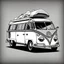 Placeholder: Volkswagen camper van line drawing