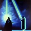 Placeholder: The Grim Reaper in Tron world, considering the future of the universe, art by Magritte and Elliot Erwitt