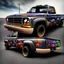 Placeholder: vinyl wrap design for pick-up truck modern bold 3d perspective illusion