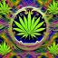 Placeholder: Marijuana, pattern, splash color, Psychedelic, detail, 8k, bright light, round edges