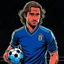 Placeholder: Diego Forlan Football soccer player posing. Dark detective comic. Paranormal.