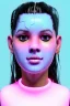 Placeholder: Ultra Realistic image, Rosalía artist, portrait, rounded face, portrait, two bows, little chopsticks hair , black eye long line, sweet face, t-shirt with holes, inflatable open coat, gold pink and blue style, spray line glow, big geometric led jewelry, fog, hot, inflatable style latex coat, vibrant color, highly detailed, art stations, concept art, smooth, unreal engine 5, god rays, ray tracing, RTX, lumen lighting, ultra detail, volumetric lighting, 3d, finely drawn, high definitio