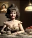 Placeholder: Ultra realistic photographic portrait, happy elegant Gina Lollobrigida woman sitting with arms resting on Italian kitchen table, pretty tortellini dish, renaissance style decoration, cold, soft color, highly detailed, unreal engine 5, ray tracing, RTX, lumen lighting, ultra detail, volumetric lighting, high definition.