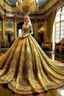 Placeholder: a very royal near easten golden luxurious and big wedding dress