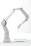 Placeholder: A slender flexible robotic arm with flexible joint is being drawn on a white frame. Highlight the white frame