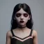 Placeholder: Female Jenna ortega black dress,soft goth libstick, wednesday addams make up, dramatic lighting, highly detailed, volumetric lighting, unreal engine, 8k