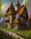 Placeholder: medieval fantasy village with flowers rpg art painterly