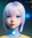 Placeholder: Anime girl cute neck head portrait, princes costume, village, meditation, cyberpunk, 8k quality, blue eyes, yellow hair,