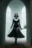 Placeholder: mdjrny-v4 style, wednesday addams in sexy lingerie, horror film by tim burton, cinematic lighting, Hyperrealism, 8k uhd