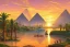 Placeholder: An ancient Egypt city at the Nile, pyramids in the background, Egyptian temples, by James gurney, lush vegetation, sunrise, stunning environment, perfect composition, professional digital painting, super highly detailed, wide-angle, extremely realistic, diffused lighting, 8 k Uhd, god rays