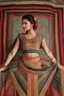 Placeholder: Aesthetic, 3D, Digitized, Hyper realistic, Surreal, Mesmeric, "Assamese Ethnic Tribal / Traditional Woven Women Attire" & Textile (Handloom) Industry themed Mekhela Chador (The bottom half of this distinct dress is called the 'Mekhela ', a round fit used waist downwards over a petticoat) designs, **Featured Designs:** The Futurist - A tech savvy, forward thinking woman shining the global spotlight on Assamese textiles through blogs, videos and podcasts. **Appearance:** Fictional female models en