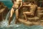 Placeholder: man in camo swim in deep water by andrea del sarto