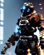 Placeholder: a titanfall pilot that is part bat, concept art, furry, humanoid, cyberpunk, anthropomorphic bat, titanfall 2