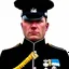 Placeholder: (((fantasy))), portrait, face, close up, long face, town guardsman, white background