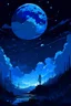 Placeholder: painting,retro , NFT, HD, brush painting, blacklight, baddie, night sky background at night, moonlight, clean sky with only one star shining, akihiko yoshida,inspired by benoit mandelbrot and brian kesinger, wallpaper