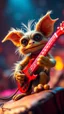 Placeholder: a fuzzy muppet show gekko gremlin rock star with space lazer guitar in the style of Escher, bokeh like f/0.8, tilt-shift lens 8k, high detail, smooth render, down-light, unreal engine, prize winning