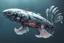 Placeholder: futuristic AI salmon aquatic full robot with high detail and very neat features