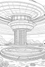 Placeholder: future 2050 STAR hotel, amazing unique hotel design, "Underwater Oasis: Dive into Luxury at the Subaquatic STAR Hotel." each unique, flat vector, full view, only draw lines, clean line art, –no sketch, white background, minimalistic black lines, minimal black color, coloring page, thin black line art, perfect shape, perfect clear lines,