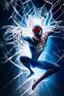 Placeholder: spiderman throwing spiderweb from his movie poster 3d effect, frozen in time, mesmerizing pose, 3d effect, Ethereal atmosphere, transcending boundaries, immersive experience, cinematic world, Captivating, Intricate design, propelling spiderweb, animated artistry