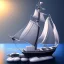 Placeholder: Beautiful crystal boat, 4K, 8K, 3D