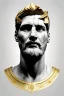 Placeholder: Ultra Realistic image, Roman sculpture, white marble material, Lionel Messi, gold Laurel leaves wreath, renaissance ornaments, one gold star in heart, marble and gold ornaments background, chisel style, waist up portrait, emperor style, epic, celestial, cinematic lighting, God light, god rays, 4k resolution, smooth details, ornate details, soft lighting, unreal engine 5, art station, substance 3d.