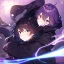 Placeholder: floating in air, backflip,{{anime}}, detailed beautiful short hair,{{fluffy hair}}, delicate and intricate hair, black loose raincoat with hood, purple and black eyes, blush, beautiful detailed eyes, {beautiful face}, cinematic light,{masterpiece}, beauiful illustration, offical art, upanime