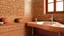 Placeholder: A copper brown chromatic desert designed in ancient Greek mosaics painted by Alfred Sisley