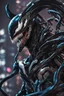 Placeholder: Venom mix with machine in solo leveling shadow artstyle, cyberpunk them, intricate details, highly detailed, high details machine, high details, detailed portrait, masterpiece,ultra detailed,best quality