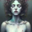 Placeholder: young queen of darkness with a perfect crown, flannel jacket, watercolor illustration by <agnes cecile>,Dryad, plants, wildflower, intricate detail , rusty metal, sidhe,