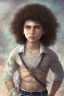 Placeholder: beautiful 12 year old arabic boy with curly hair and light blue eyes