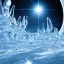 Placeholder: celestial, reflection, ice crystals, snow, icicles