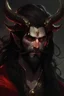 Placeholder: Beard, dark hair, demon prince, horns