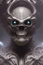 Placeholder: evil berserker, alien, tron, head, bitcoin eyes, 8k, finely detailed, dark light, photo realistic, hr giger