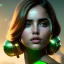 Placeholder: hyper realistic portrait of my ethereal waifu cute innocent green slimy alien female froggy lady, played by ana de armas, with adorable uwu eyes painted by greg rutkowski, wlop, 7 0 s scifi