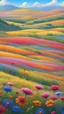 Placeholder: Lush flower fields in full bloom, vivid colors, rolling hills in the background, clear blue skies, spring landscapes, blooming wildflowers, tranquil surroundings, rich details, AI-generated masterpieces, high resolution, vivid color palettes, detailed brushstrokes, realistic and picturesque, warm natural lighting, Artbreeder. 8K Very Detailed, Colorful, Very Cute, Elegant, Beautiful, High Detail, Wonderful Views, Dynamic Lighting, Ultra Detailed, Acrylic Art, High Quality, High Resolution, Crisp