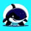 Placeholder: A cute orca, killer whale, avatar