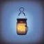 Placeholder: glowing fireflies in a lantern, many ghostly lights inside a belljar, fairy lights, polaroid, symmetry, bioluminescence, luminescent glow, moody, tender, photorealistic, octane render, golden hour