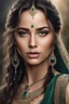 Placeholder: The Lord of the Rings - head and shoulders portrait, Photorealistic, hyperrealism, Dazzling, Complex, dramatic, bold, attractive Cinderella, perfect, Athletic, toned body with tanned skin, perfectly formed body, Emerald City, extremely detailed, lipstick, eyeshadow, eyeliner, mascara, rouge