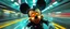 Placeholder: hi speed bad ass cyber punk mickey mouse with motion blurred background