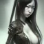 Placeholder: hitomi tanaka, long black hair, perception of mortality, loose morals, angry at society, disappointed by life, Unreal Engine 5, highly detailed, highest quality, digital painting, complex 3d render, unreal engine render, insane detail, intricate photograph quality, magnificent, majestic, highly intricate, Realistic photography, grand hall, wicked throne, holding scepter, crown of barbwire, dark color palette, metallic, highly detailed, highest quality, digital painting