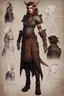 Placeholder: a female dragonborn artificer OC reference sheet