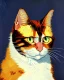 Placeholder: Portrait of a cat by Van Gogh