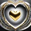 Placeholder: a clony of golden and silver heart sighn rotating