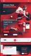 Placeholder: Design a user-friendly and visually appealing landing page for a sport website, prioritizing an intuitive user experience, red colors