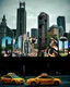 Placeholder: Prompt : A striking high-contrast, cinematic photo-style vertical collage that captures the essence of the City. Each letter of "CHICAGO" is represented by a dynamic and vibrant scene, with different iconic landmarks and moments in time. Grand buildings and Parks dominate the background, while smaller scenes such as bustling street life, yellow taxis, and people performing various activities fill the foreground. The overall mood is energetic and lively, with an emphasis on the vibrant spirit of
